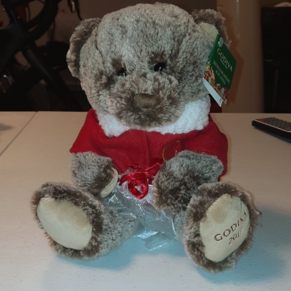 Godiva christmas bear 2017 collectable NWT